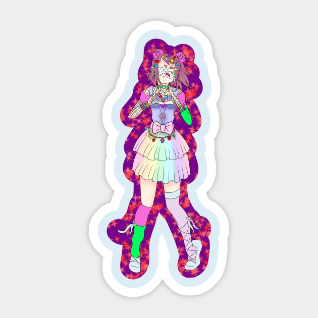 Harajuku Girl Sticker by Kamuicats